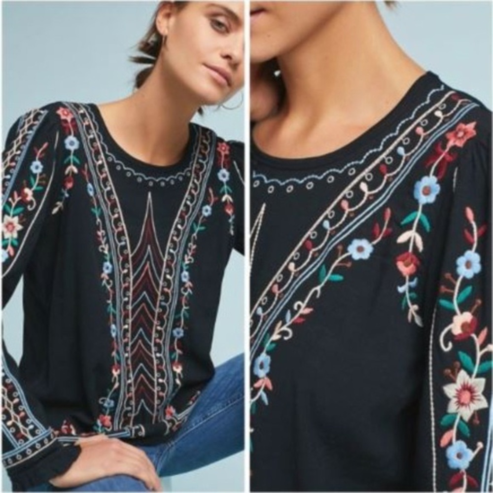NWT! One September for Anthro Wesley Top, XS - Picture 1 of 5